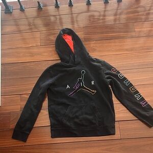 Jordan Black Hoodie with Multicolor Logo